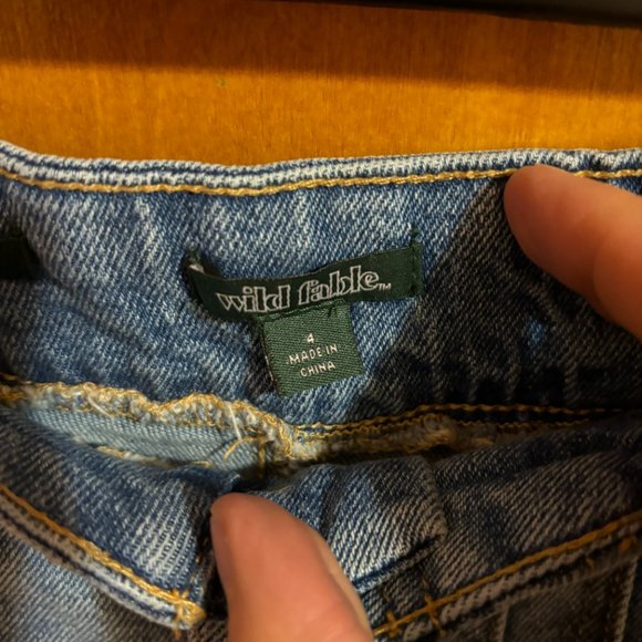 Wild fable size 4 highest rise a-line shorts raw‎ hem - Picture 6 of 12